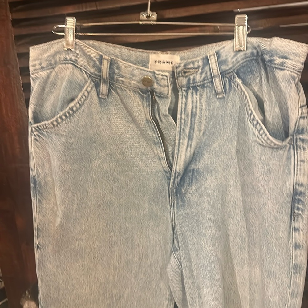 FRAME Wide Leg Denim Pants - Baggy Palazzo